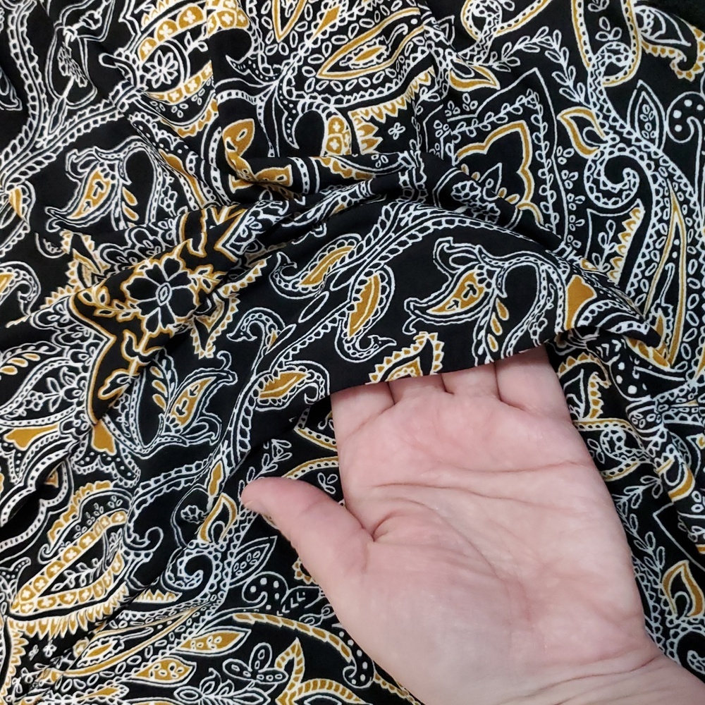 Tahari Black Gold Paisley Dress M - Picture 10 of 11
